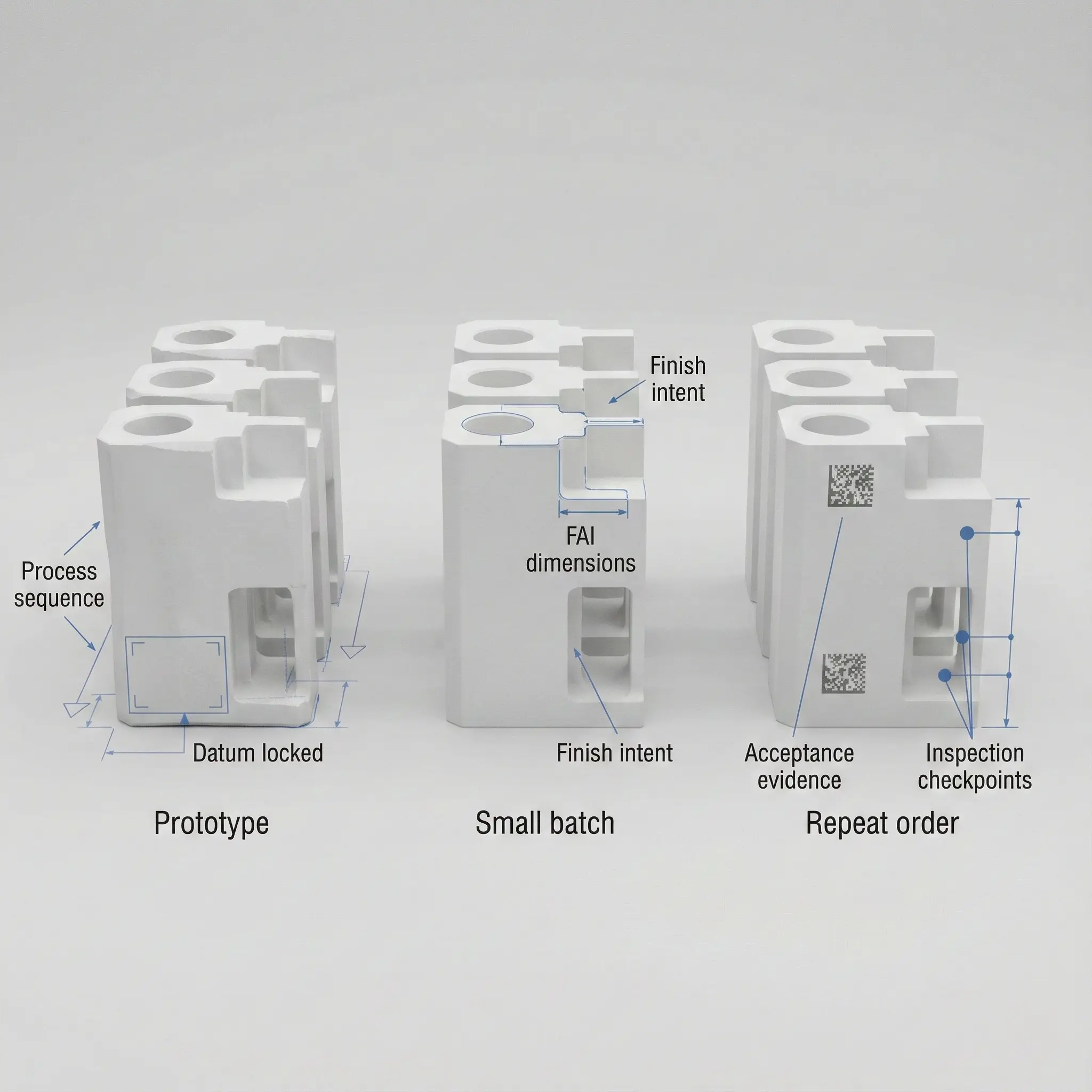 Precision ceramic feature and datum review